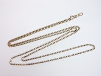 Lot 34 - A gold tube link guard chain