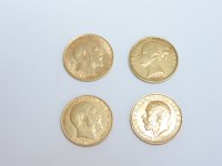 Lot 59 - Four gold sovereigns