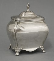 Lot 155 - A silver tea caddy