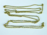 Lot 27 - A gold belcher link guard chain