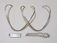 Lot 72 - Two Egyptian silver torque necklaces