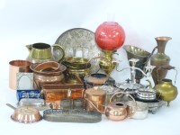 Lot 287 - A quantity of silver plated wares and brass ornaments