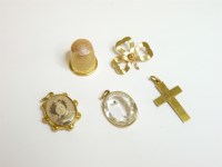 Lot 54 - A Victorian gold memorial pendant