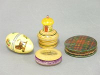 Lot 110 - A Mauchline ware pin cushion