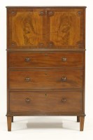 Lot 1611 - A mahogany fall front cabinet