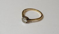 Lot 2 - A 9ct gold single stone diamond ring