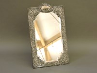 Lot 178 - A 1901 hallmark silver mirror