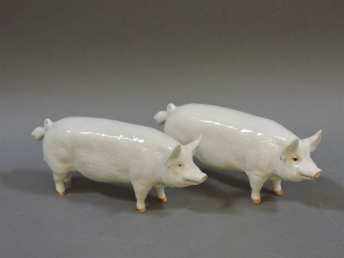 Lot 183 - Two Beswick pigs