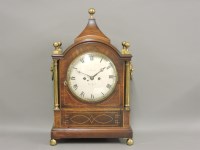 Lot 473 - A 19th century mahogany bracket clock