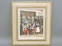 Lot 554 - Dennis Syrett (b.1932)
'GIRLS DAY OUT - CAFE DE PARIS'
Signed and dated 2000 l.r.