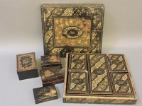 Lot 195 - A 19th century Chinese lacquered games box