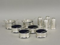 Lot 122 - A collection of silver condiments