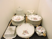 Lot 357 - A late 19th century pheasant pattern part dinner service