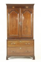 Lot 661 - A Victorian mahogany press cupboard