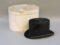 Lot 343 - A Lincoln Bennett black top hat in cardboard box