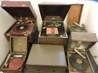 Lot 356 - Seven old gramophones