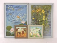 Lot 488 - Elvic Steele (1920-1997)
'FLOODED GARDEN';
'POND LIFE';
'FEBRUARY';
'DRAGONFLY'
Four