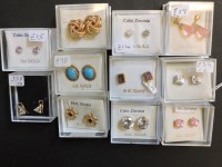 Lot 83 - Eleven pairs of gold earrings
