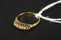 Lot 32 - An 18ct gold late Victorian five stone diamond ring