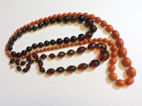 Lot 89 - Three bakelite bead necklaces