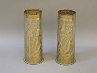 Lot 200 - Two WWI trench art shell cases