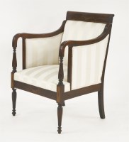 Lot 683 - An Edwardian inlaid mahogany armchair