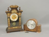 Lot 206B - An Art Deco walnut mantel clock