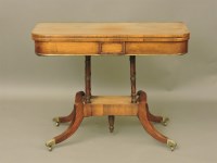 Lot 590 - A Regency mahogany fold over card table