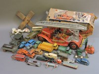 Lot 371 - A Mettoy No 3110 tin-plate clock work fire engine