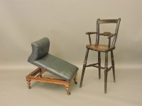 Lot 629 - A 19th century gout stool