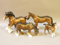 Lot 227 - Four Beswick horses