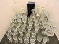 Lot 392 - Various crystal decanters and drinking glasses