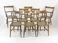 Lot 640 - A set of eight Victorian kitchen chairs