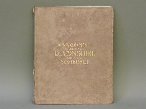 Lot 136 - Bacon's new library map of Devonshire and part of Somerset