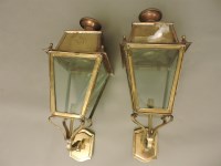 Lot 580A - A pair of copper and brass lanterns