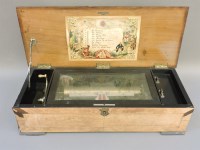 Lot 484 - A 19th century Swiss musical box