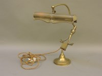 Lot 279A - An early 20th century brass desk lamp