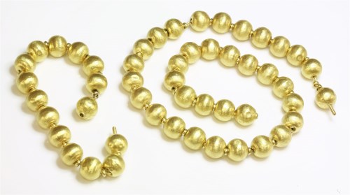 Chinese Repoussé Silver Heart Pendant on Beads – Gem Set Love