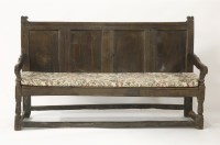 Lot 1469 - (WH) A 17th century oak settle