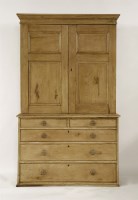 Lot 1484 - (WH) A pine press cupboard