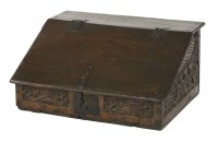 Lot 741 - An 19th century and later oak bible box