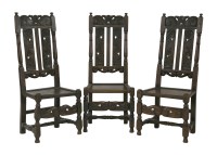 Lot 1486 - (WH) A set of five oak side chairs