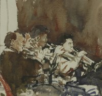 Lot 1349 - (WH) Tom Coates (b.1941) 
'THE BRASS SECTION'
Signed with monogram l.l.