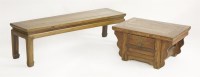 Lot 736 - A Chinese hardwood low table