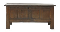 Lot 399 - An oak coffer