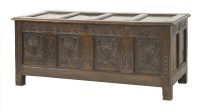 Lot 425 - An oak coffer