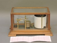 Lot 339 - A mahogany cased barograph