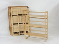 Lot 625 - Six folding sets of bookshelves