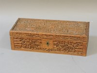 Lot 230 - A 19th century Chinese carved box