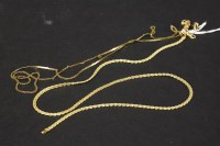 Lot 72 - Two 9ct gold chains